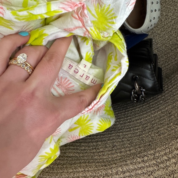 Women’s Lime Green & Pink Floral Midi Shirt Dress - Picture 4 of 5